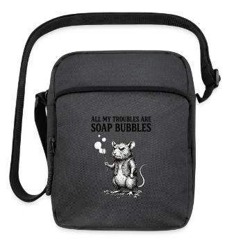 All My Troubles Are Soap Bubbles - Upright Crossbody Bag - charcoal grey - Front