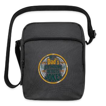Dad's Stethoscope Detects Jokes - Upright Crossbody Bag - charcoal grey - Front