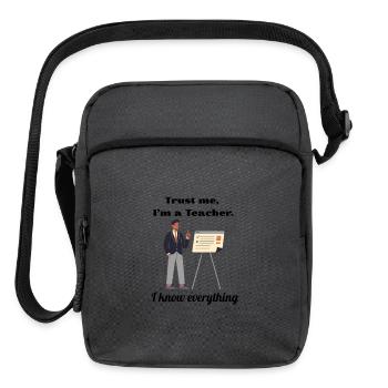 Trust_me-Im_a_Teacher Teaching Mode On School - Upright Crossbody Bag - charcoal grey - Front
