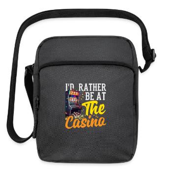 I'd Rather Be At The Casino Gambling Slot Machine - Upright Crossbody Bag - charcoal grey - Front