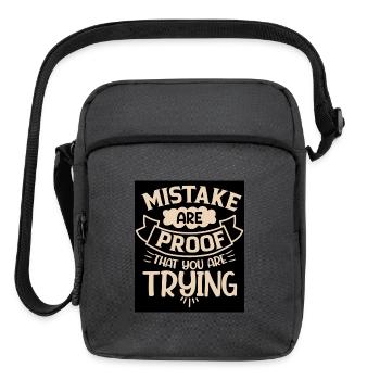 Mistakes Are Proof You're Trying - Upright Crossbody Bag - charcoal grey - Front