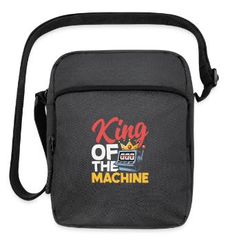 King Of The Machine Slot Casino Gambling Jackpot - Upright Crossbody Bag - charcoal grey - Front