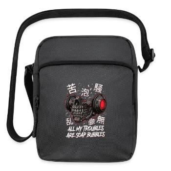 All My Troubles Are Soap Bubbles - Upright Crossbody Bag - charcoal grey - Front