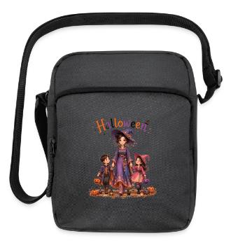 Halloween family  - Upright Crossbody Bag - charcoal grey - Front