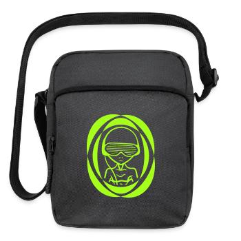 Cool DJ Alien Extraterrestrial Music Club Party - Upright Crossbody Bag - charcoal grey - Front