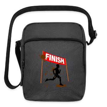Mud Run Finisher Men - Upright Crossbody Bag - charcoal grey - Front