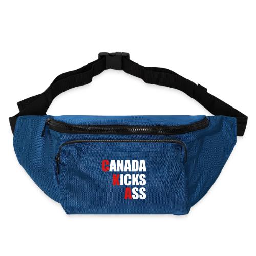 Canada Kicks Ass Vertical - Large Crossbody Hip Bag 