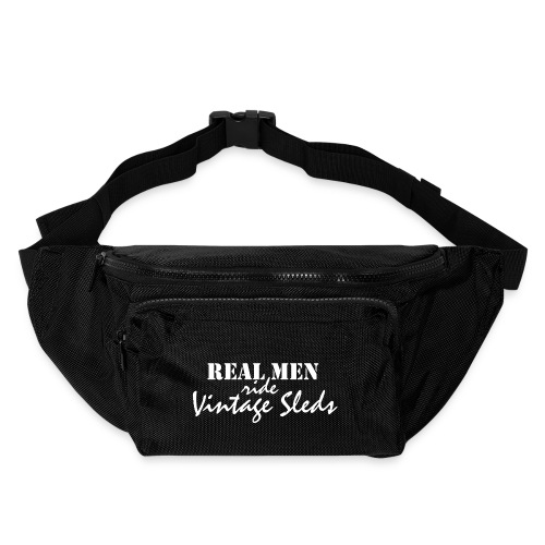 Real Men Ride Vintage Sleds - Large Crossbody Hip Bag 