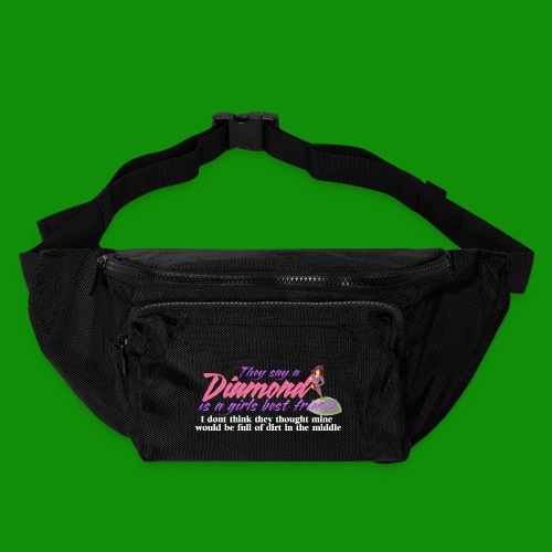 Softball Diamond is a girls Best Friend - Large Crossbody Hip Bag 