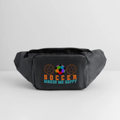 Soccer Makes Me Happy - Large Crossbody Hip Bag 