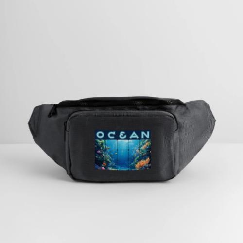 Ocean: Tropical Drift - Large Crossbody Hip Bag 