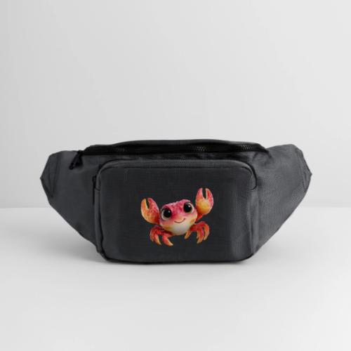 Cheerful Red Baby Crab Character - Large Crossbody Hip Bag 