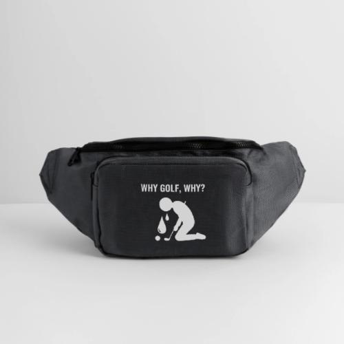 Why Golf Why - Golf Gag Gift Tee for Men - Large Crossbody Hip Bag 