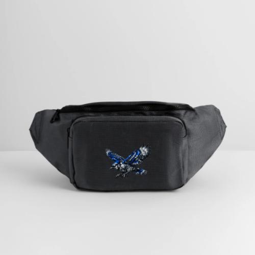 Silver Blue Jay Dive - Large Crossbody Hip Bag 