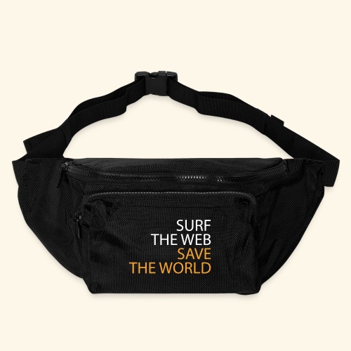 Surf the Web, Save the World - Large Crossbody Hip Bag 
