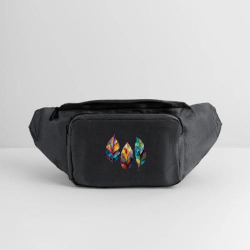 Art: Colorful Leaf Harmony - Large Crossbody Hip Bag 