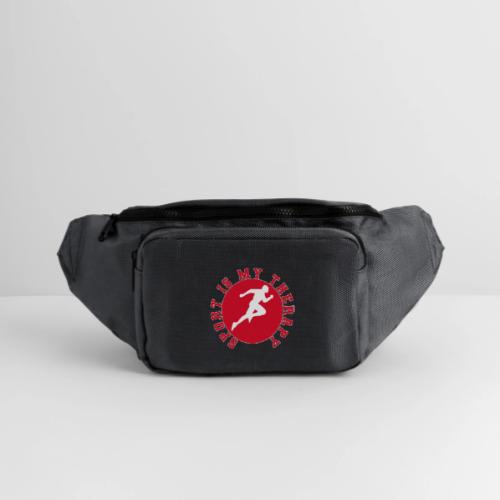 Sport Is My Therapy – Running Motivation Badge - Large Crossbody Hip Bag 