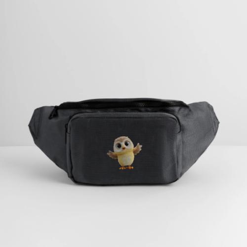 Cute Cartoon Baby Owl with Wings Open - Large Crossbody Hip Bag 