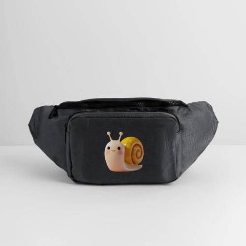 Sweet Cartoon Baby Snail Full of Joy - Large Crossbody Hip Bag 