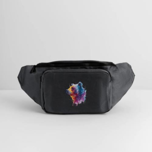 Watercolor Bear Portrait - Large Crossbody Hip Bag 