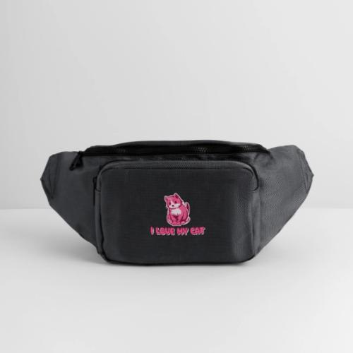 I love my cat - Large Crossbody Hip Bag 