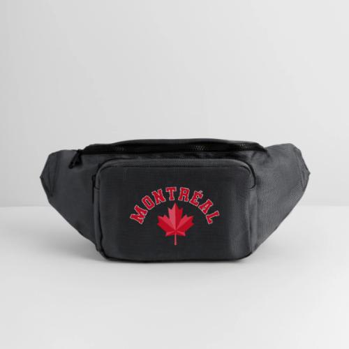 Montréal with maple leaf - Large Crossbody Hip Bag 