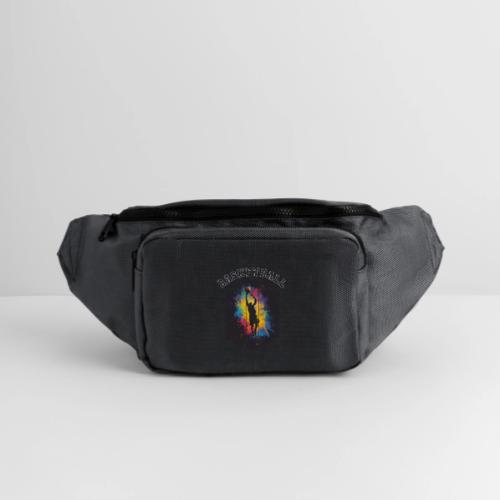 Basketball Slam Dunk Splash Design - Large Crossbody Hip Bag 