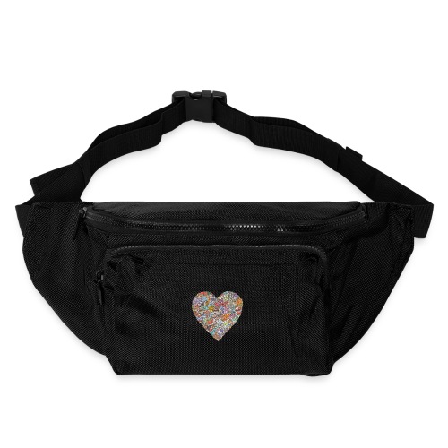 colorful heart / love - Large Crossbody Hip Bag 