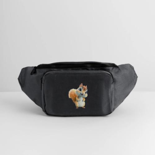 Adorable Cartoon Baby Squirrel Smiling - Large Crossbody Hip Bag 
