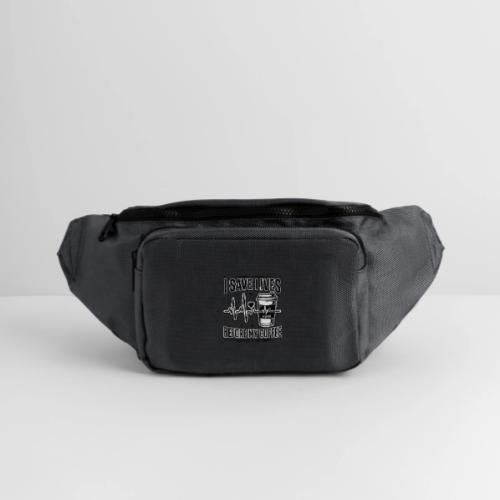 Nurse Coffee Humor - Saving Lives - Large Crossbody Hip Bag 