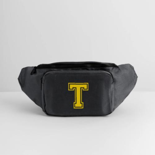 Letter T – Capital Athletic Alphabet Monogram - Large Crossbody Hip Bag 