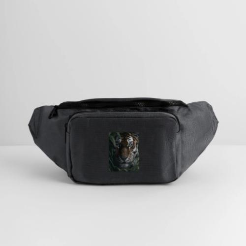 Tiger Jungle Eyes Wildlife Design - Large Crossbody Hip Bag 