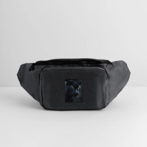 Black Panther Glowing Eyes Design - Large Crossbody Hip Bag 