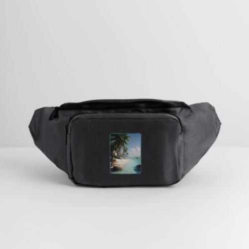 Tropical Beach Paradise Palm Design - Large Crossbody Hip Bag 