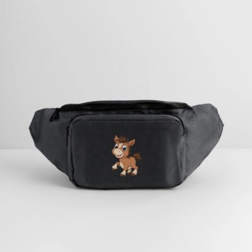 Playful Cartoon Baby Pony Full of Joy - Large Crossbody Hip Bag 