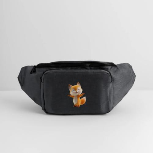 Cute 3D Cartoon Fox Standing Arms Up - Large Crossbody Hip Bag 