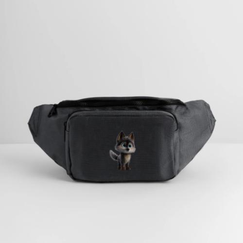 Innocent Cartoon Baby Wolf - Large Crossbody Hip Bag 