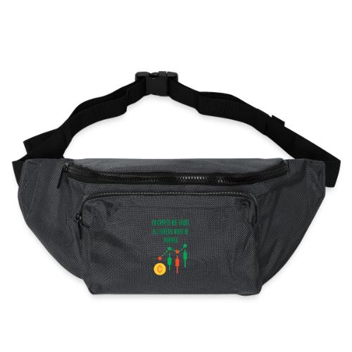 Sarcastic Bitcoin Investor T-shirt - Large Crossbody Hip Bag 