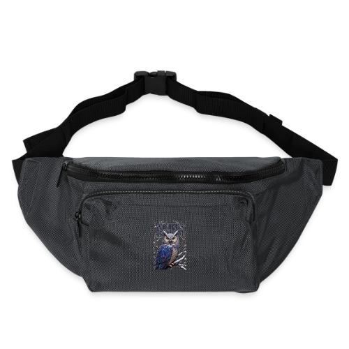 Crystalized Forest Owl T-Shirt - Large Crossbody Hip Bag 