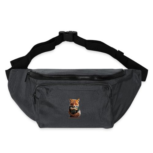 Sly Emerald Fox Toast T-Shirt - Large Crossbody Hip Bag 