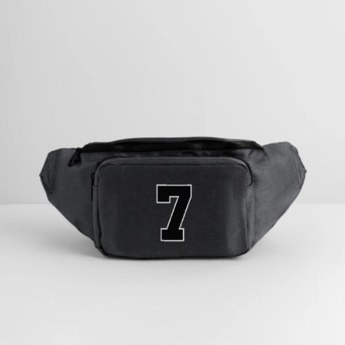Varsity Number 7 Athletic Look - Large Crossbody Hip Bag 