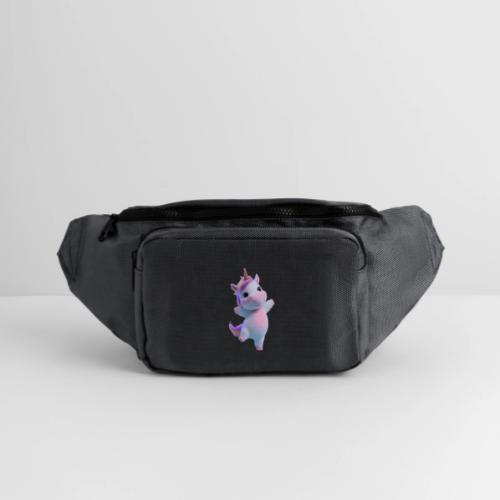 Cute Cartoon Unicorn Dancing Joyfully - Large Crossbody Hip Bag 