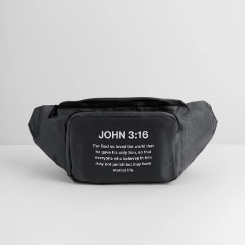 John 3:16 Christian Apparel – White - Large Crossbody Hip Bag 