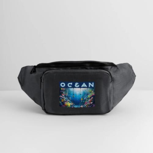 Ocean: Neon Reef Glow - Large Crossbody Hip Bag 