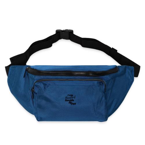I am Beautiful - Inside and Out | Black Type - Large Crossbody Hip Bag 