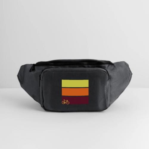tricolor with bicycle - Large Crossbody Hip Bag 