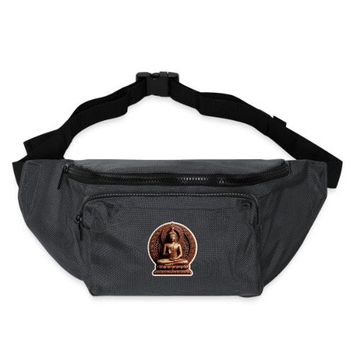 Buddha Statue in meditation and Hand Mudra - Large Crossbody Hip Bag 