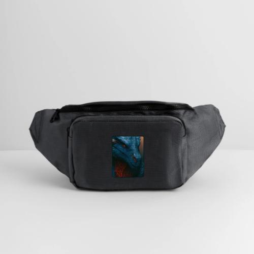 Turquoise Dragon Fire Eye Design - Large Crossbody Hip Bag 