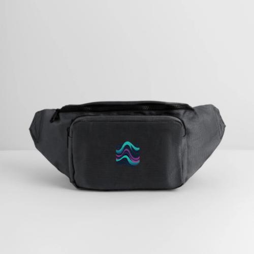 Abstract Wavy Ocean Pattern - Large Crossbody Hip Bag 