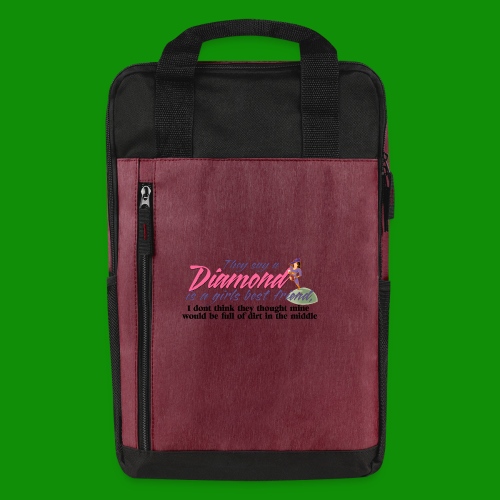 Softball Diamond is a girls Best Friend - Laptop Backpack